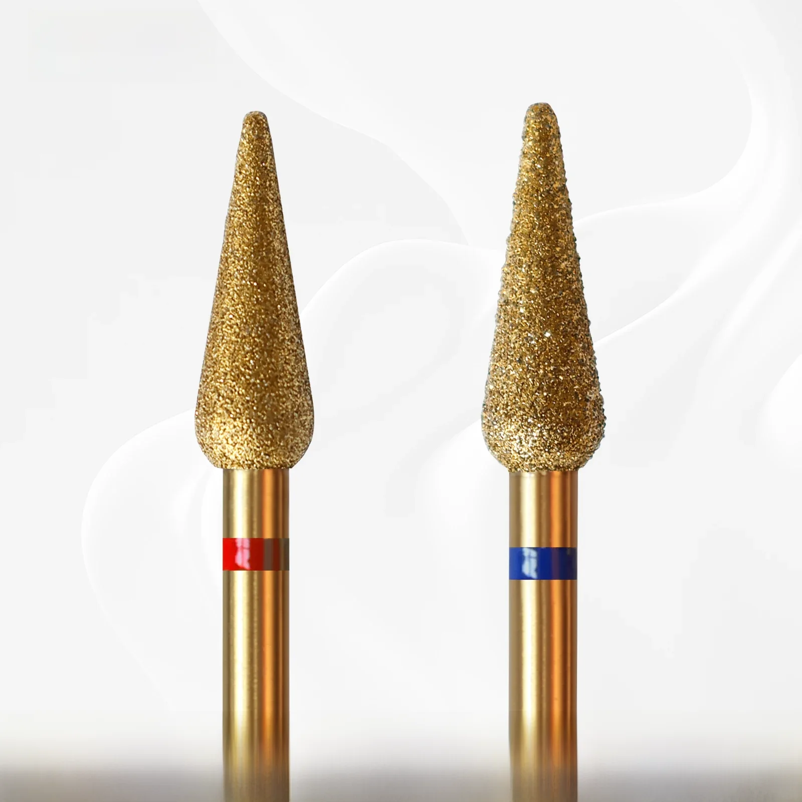 HYTOOS 4mm Long bourgeon cuticule propre foret à ongles, titane russe diamant peau morte ongles Bits nettoyant pour ongles accessoires outil