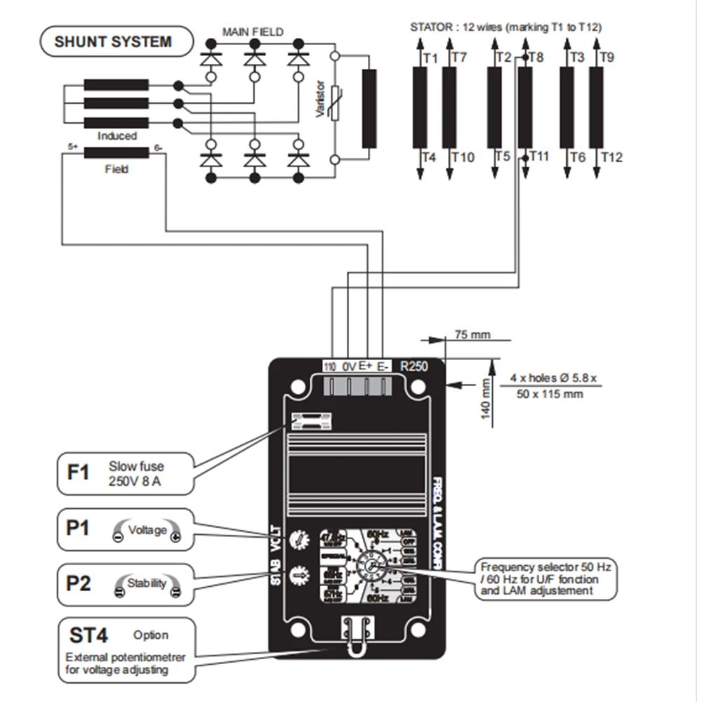 Fast Delivery R250 AVR Leroy Somer Generator Automatic Voltage Regulator for Generators