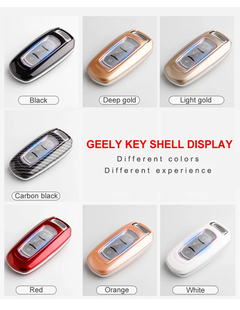 1PCS Geely All-Inclusive Carbon Fiber Key Shell with Multiple Color Options - Protect and Style Your Geely Car Key