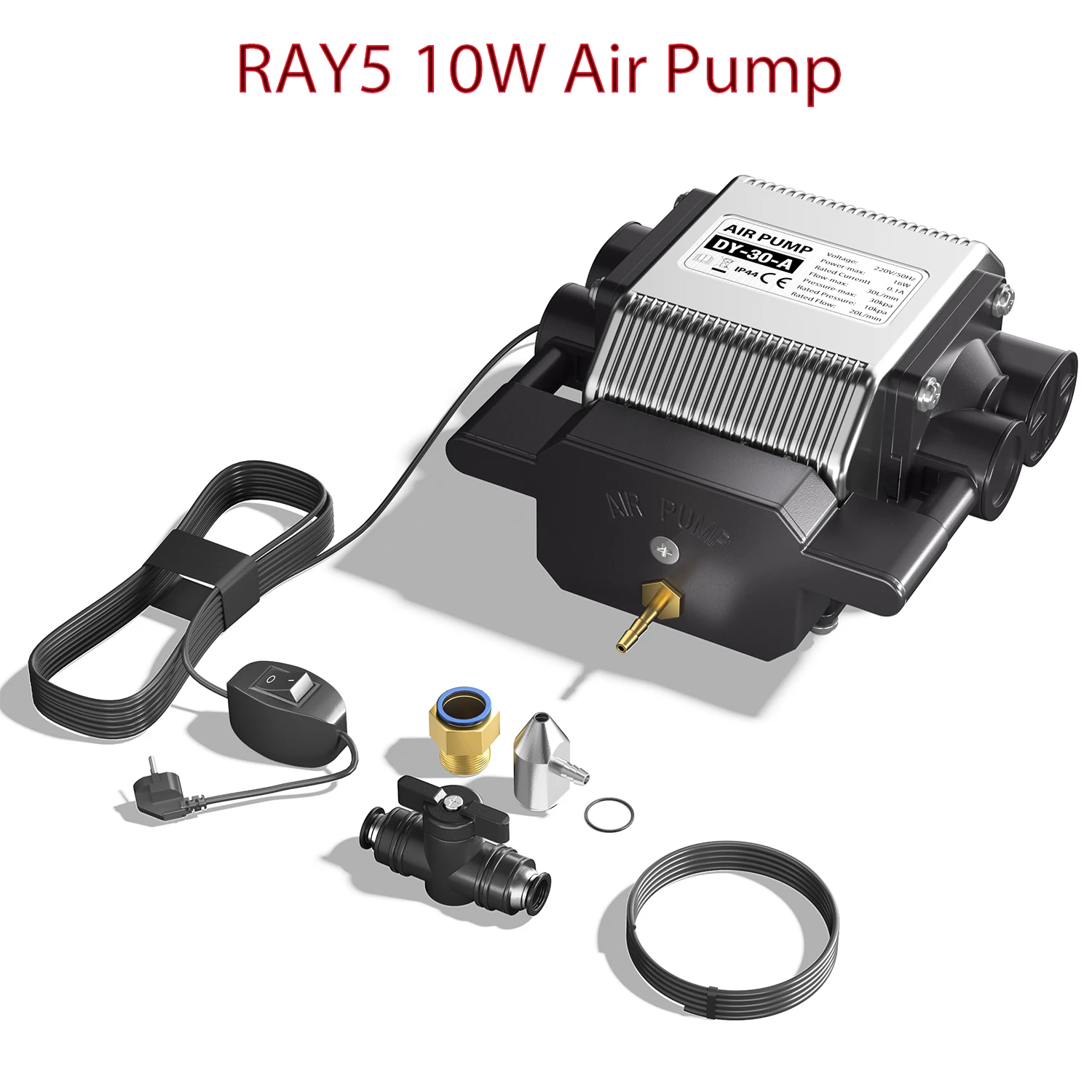 Lasergravierer-Luftunterstützungspumpe für LONGER RAY5 10 W 20 W Laserschneid-Graviermaschine, geräuscharm, großer Luftstrom, Zubehörteile
