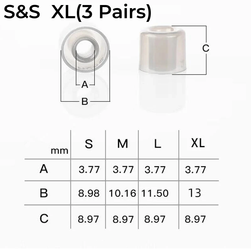 DUNU S&S Silicone Ear Tips 3