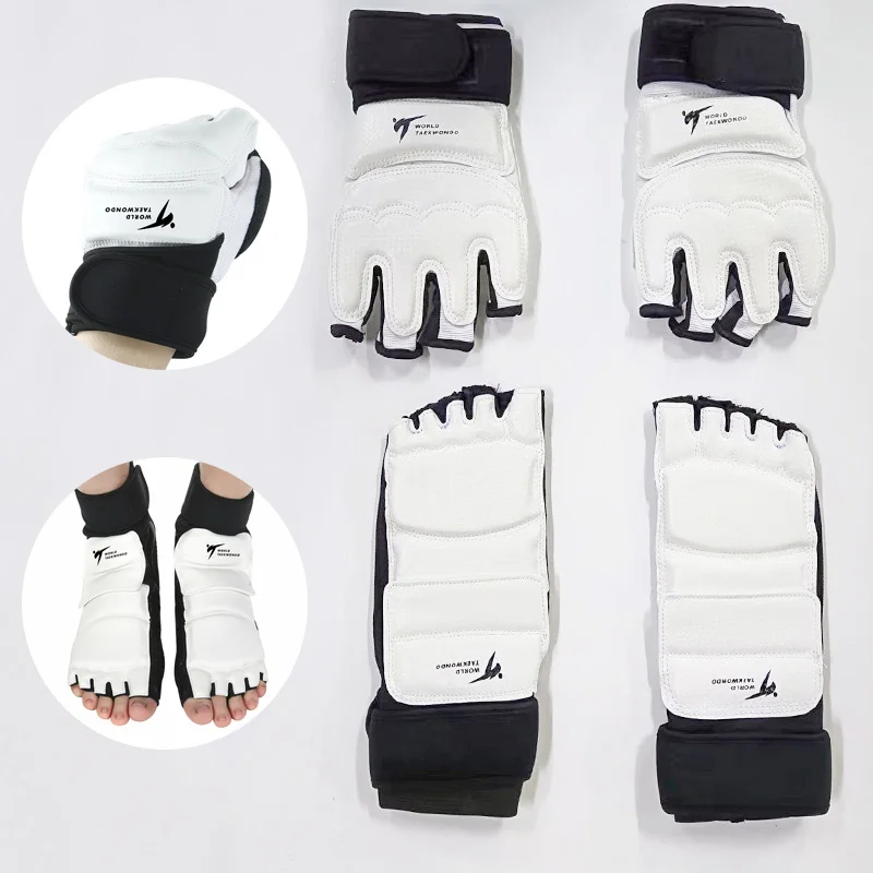 Half Finger Boxing Gloves Adults Kids Hand and Foot Guards Boxing Fighting Sandbag Training MMA Sanda Karate Muay Thai Fitness