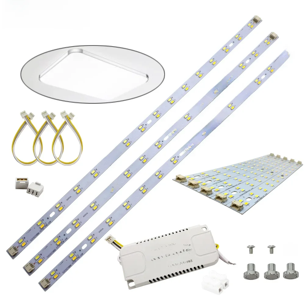 Zestawy PCB LED 24/36/48/64/80W listwa pasek SMD5730 aluminiowa płyta lampy 220V wymienna lampa sufitowa wymień zestawy paneli modernizacyjnych rur — zdjęcie 2