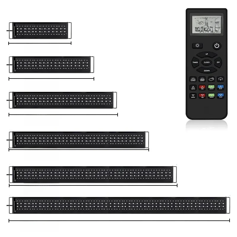 Draadloze Afstandsbediening 24/7 Smart Wrgb Led Grow Fish Aquarium Licht Full Spectrum Voor Live Plant Fish Tank 12-48 Inch - afbeelding 2