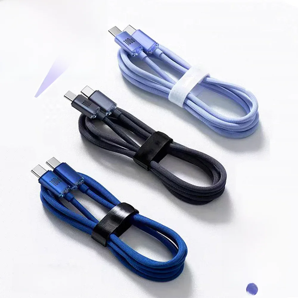 NNBILI 2 pièces 120W 6A Type C à Type C câble pour iPhone 15 Pro Max PD Charge rapide USB C cordon de données pour Xiaomi 14 Samsung Charge