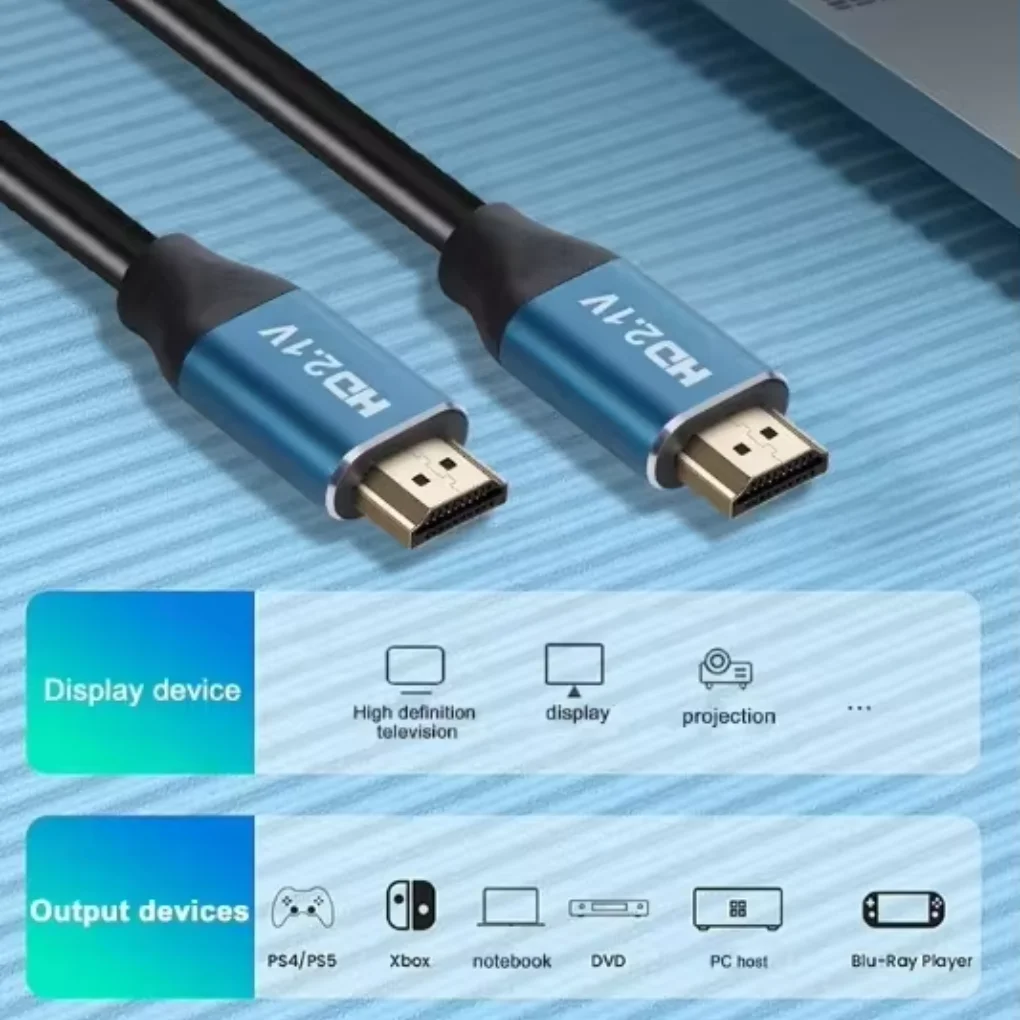 2.1 فولت 8K 120 هرتز 4K 144 هرتز 1.5 متر عالي السرعة PS5 Xbox Series X S متوافق مع HDR ARC صورة صوت Ultra HD Gamer TV