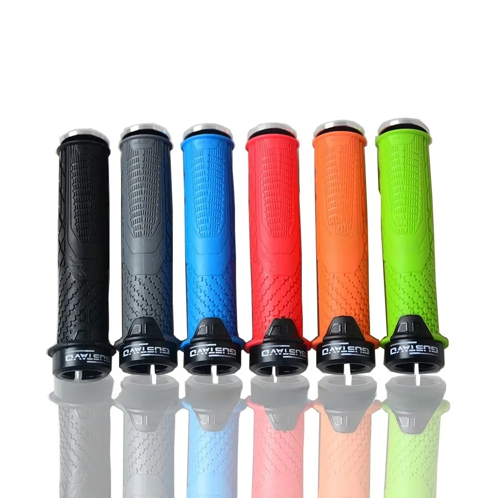 AliExpress Gustavo GUSTAVO MTB Bicycle Grips Shockproof Bike Handlebar Cover Anti-Slip Ergonomic Cycling Rubber Handle Grips