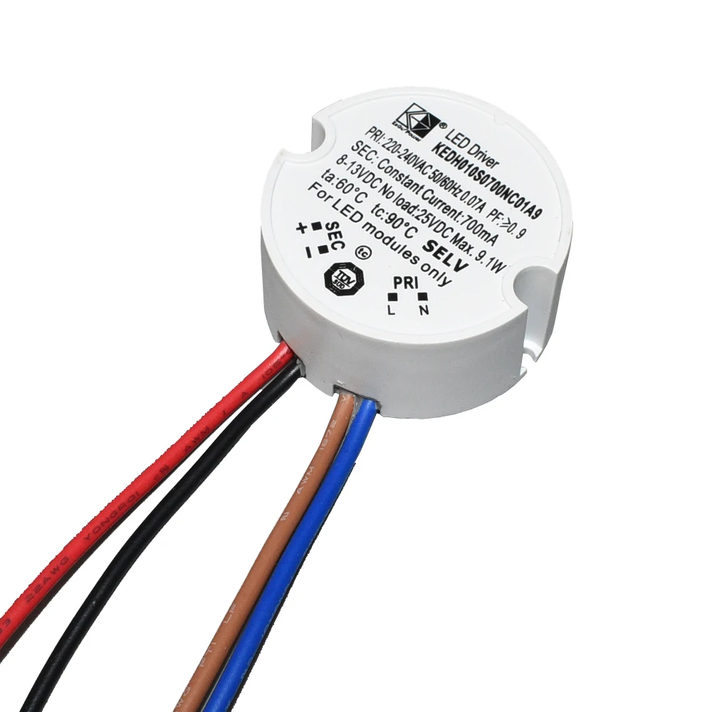 10W Built In Interal Round Led Driver 150mA 200mA 250mA 700mA High PF Dia 42mm Tranformer for Downlight Spotlight Ceiling Light