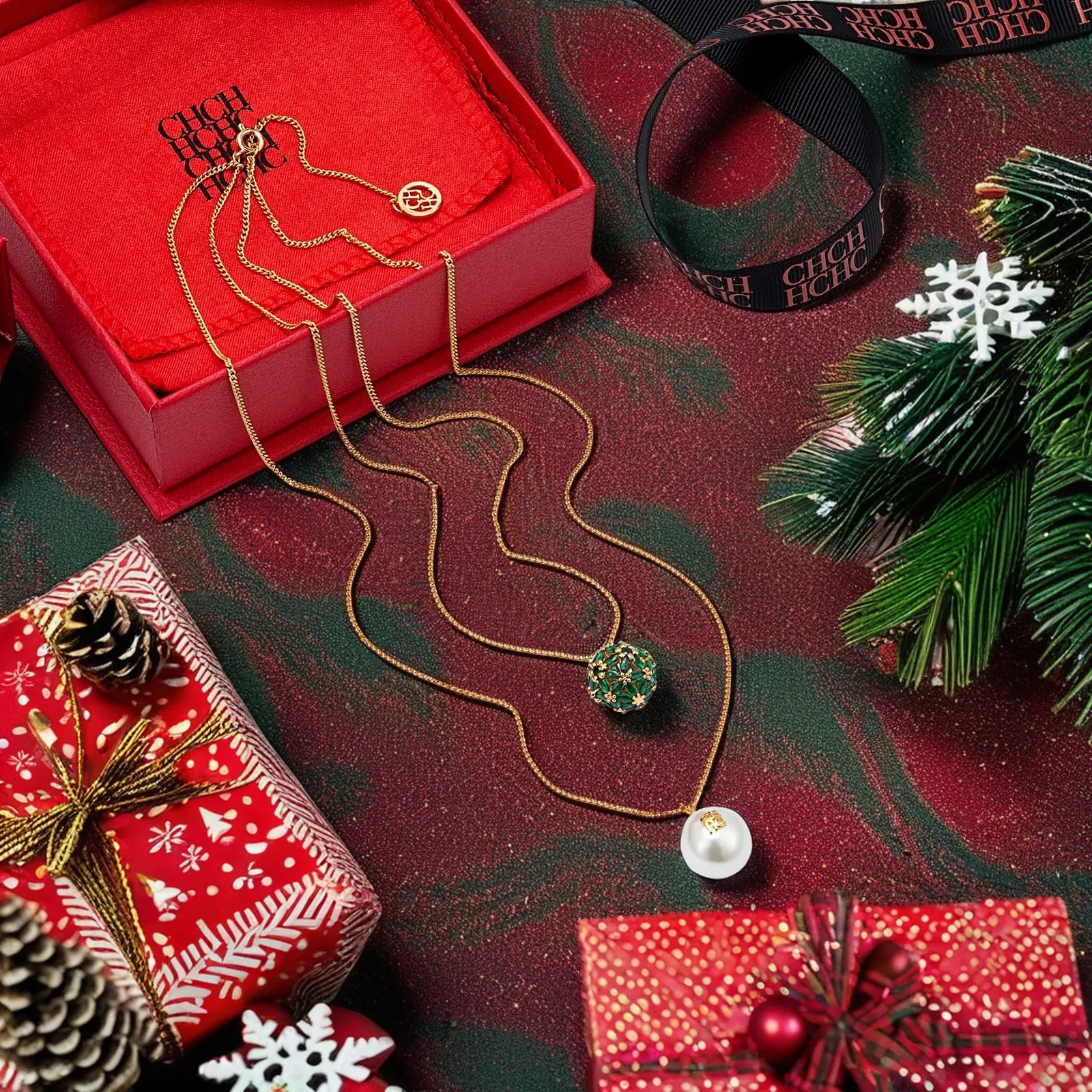 

CHHC Christmas gift Long Chain Drop Necklaces for Women Simple Metal Geometric Bead Tassel Choker Necklace Jewelry