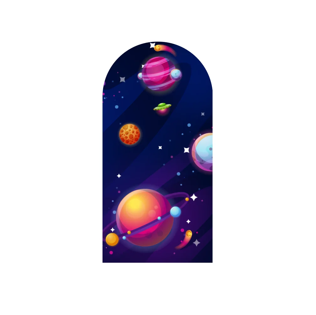 Galaxy Space Astronaut Theme Birthday Baby Shower Party Arch Backdrop Cover