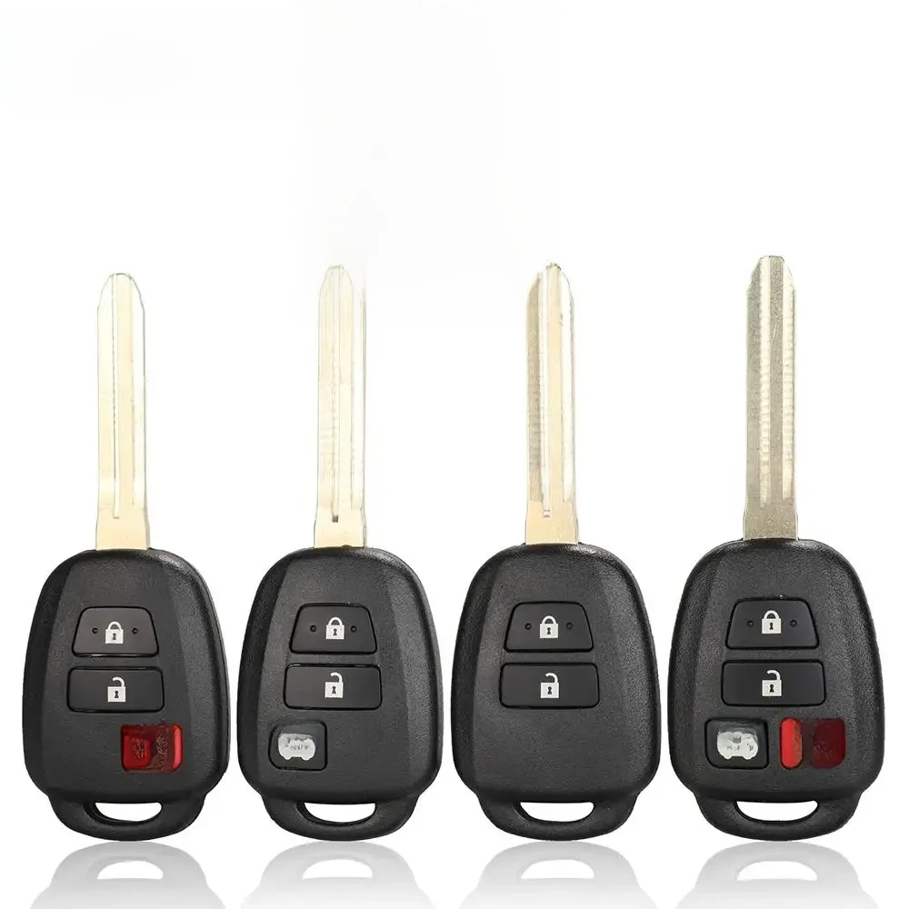 Jingyuqin 10 sztuk 2/3/4 przyciski obudowa pilota z kluczykiem samochodowym Case Fob dla Toyota CAMRY Corolla 2012-2017 RAV4 Prius TOY43 ostrze wymienić — zdjęcie 2