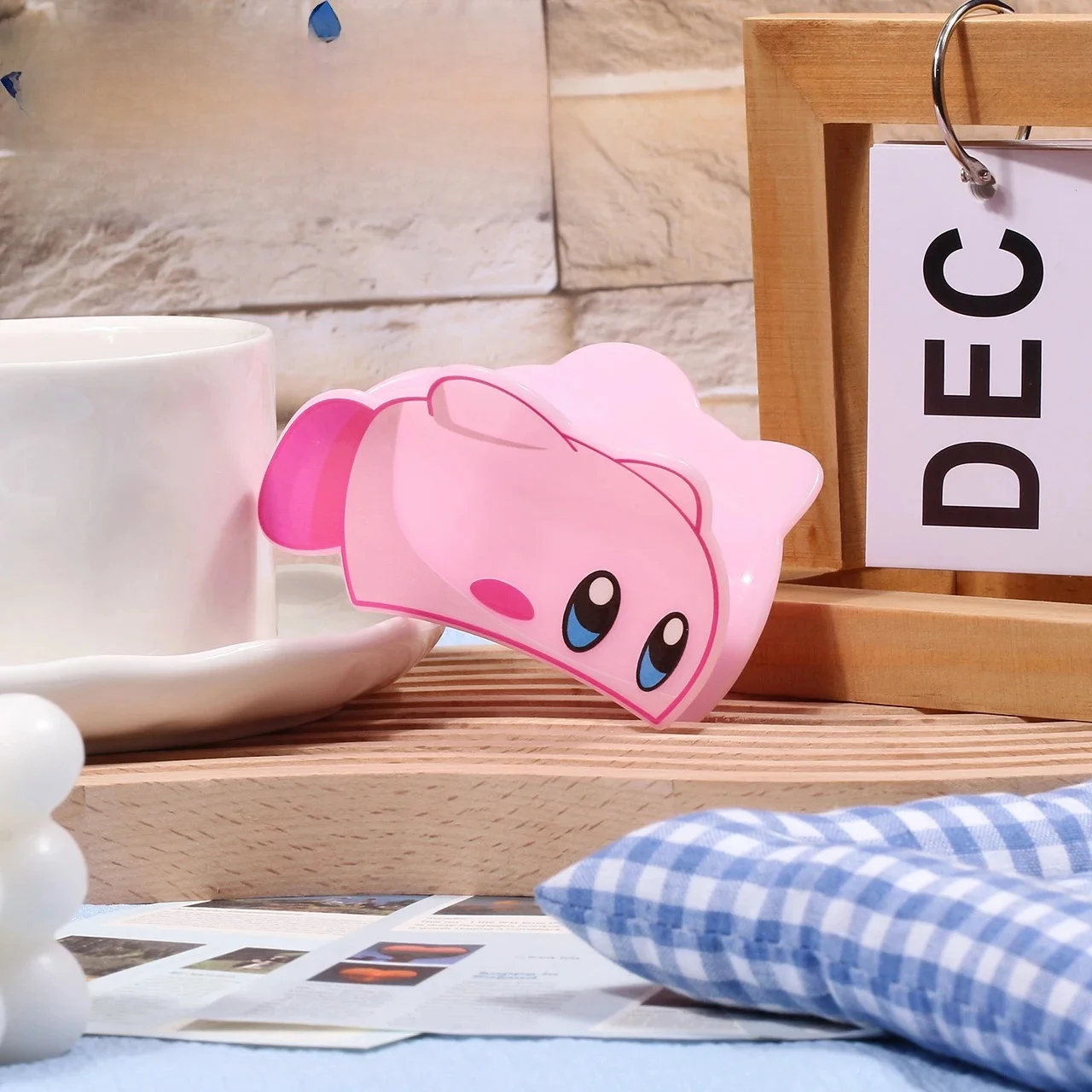 1 pièce/6 pièces Adorable pince à cheveux en forme d'animal rose : un accessoire charmant. Cette pince à griffes présente un design mignon avec de grandes oreilles