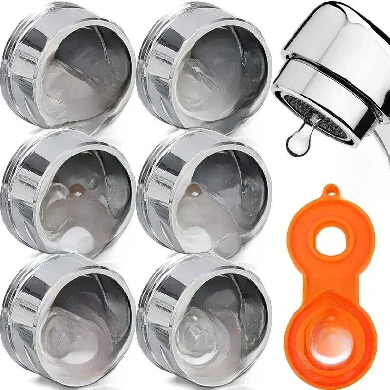 1/6 zestaw mosiężny kran oszczędzający wodę kran aerator gwint bateria do łazienki Bubbler wymienny filtr dysza mieszana 24mm część łazienkowa — zdjęcie 2