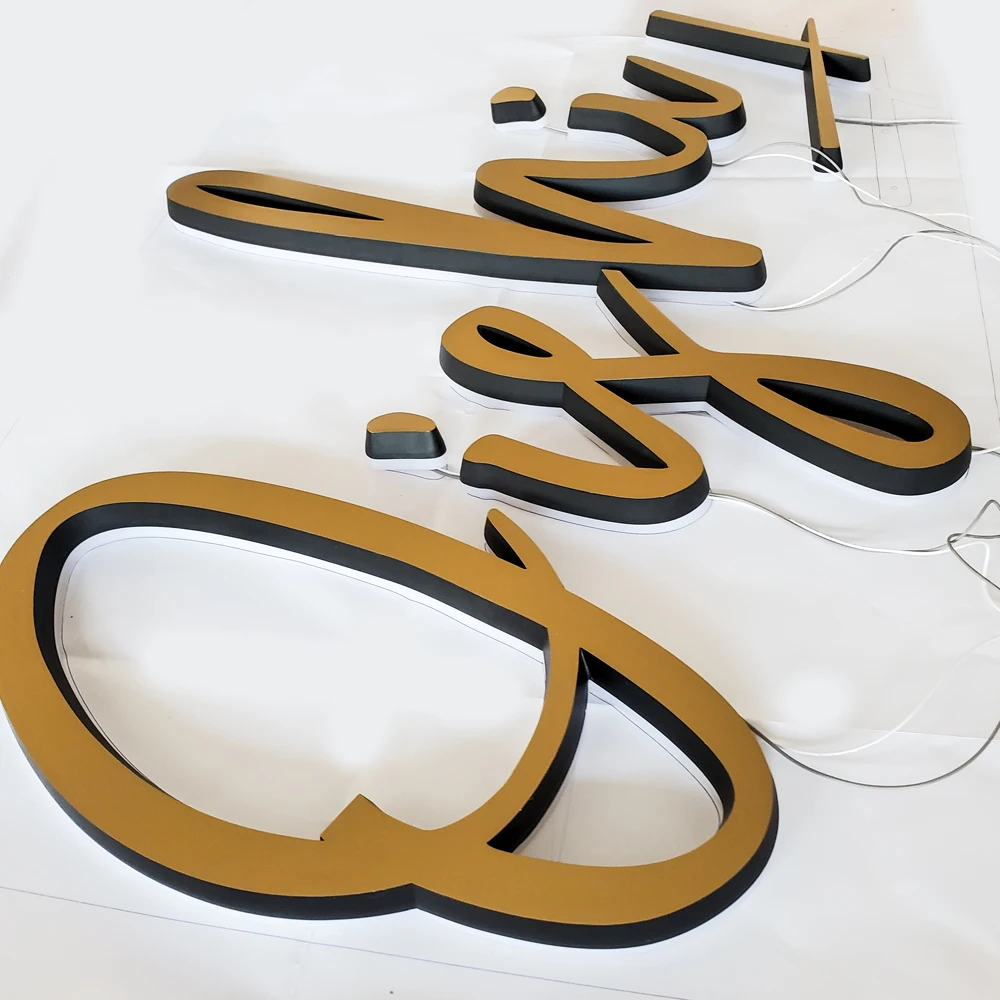 Custom Kleine Formaat Led Acryl Mini Letters Double Side Verlichte Borden Letters