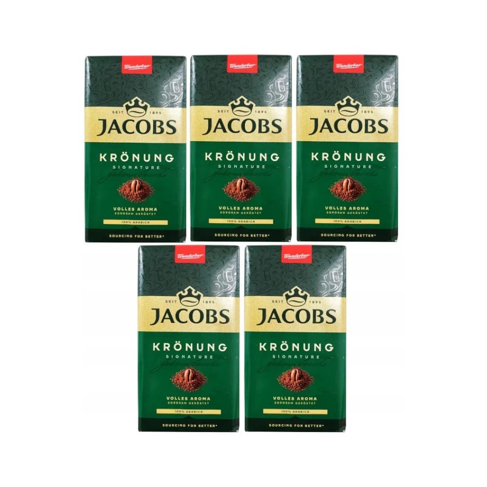 مجموعة من 5 قطع قهوة جاكوبس كرونج المطحونة 500 جرام #1