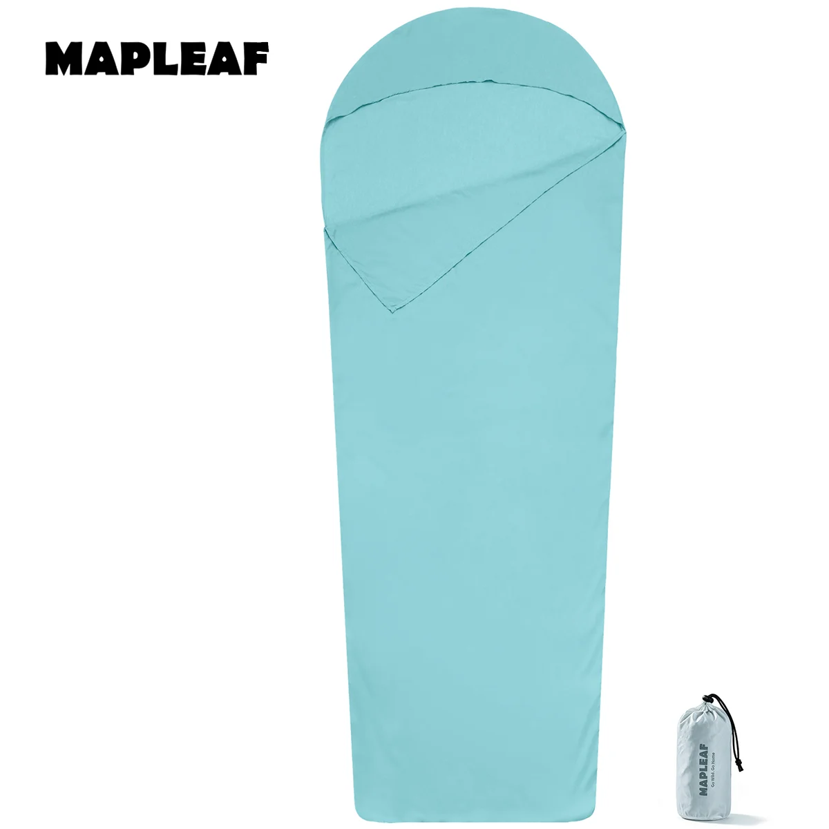 MAPLEAF Binnenhoes Slaapzak Laken Ultralicht Huidvriendelijk Ademend Antibacterieel Machinewasbaar Reizen Kamperen Wandelen Hotel Rugzak Laken Volwassene Compact Draagbaar voor buiten reizen kamperen