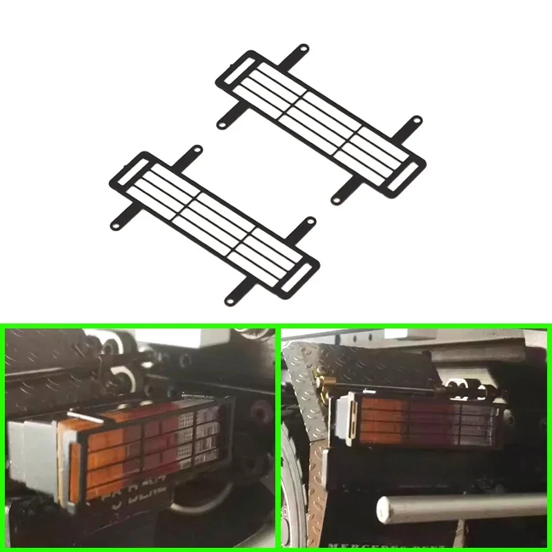 Couvercle de feu arrière en métal de simulation, pièces de jouets de bricolage, camion 1/14 Tamiya RC, voiture BENZ ACRTOS AROCS1838 1850 56305 56307