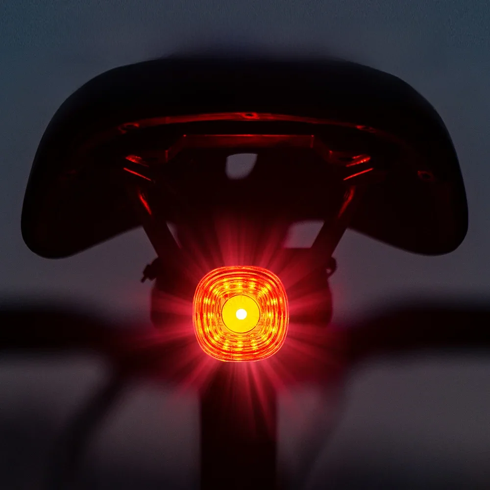 AliExpress Toptrek Bicycle Auto Brake Sensing Brake Tail Light Gift lP66Waterproof LED Bike Warning Light for MTB&Road Bike Night Safety Saddle/Bag