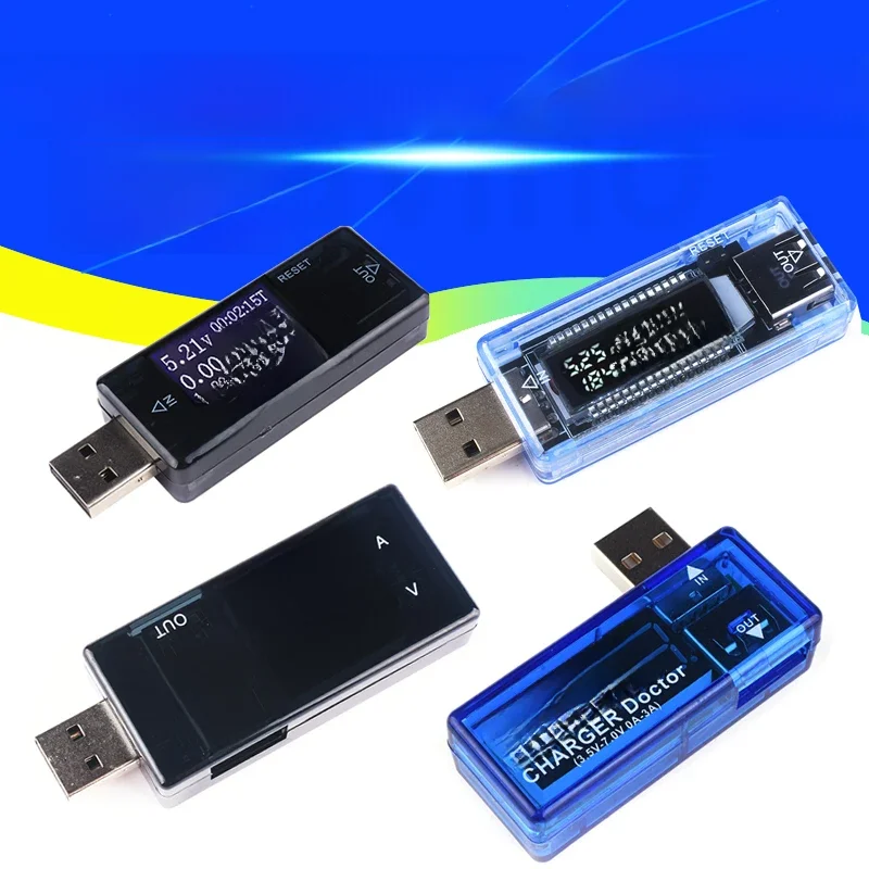 Woltomierz USB Amperomierz Tester napięcia prądu Wyświetlacz cyfrowy LCD Tester pojemności akumulatora Pomiar Wskaźnik ładowania USB — zdjęcie 2