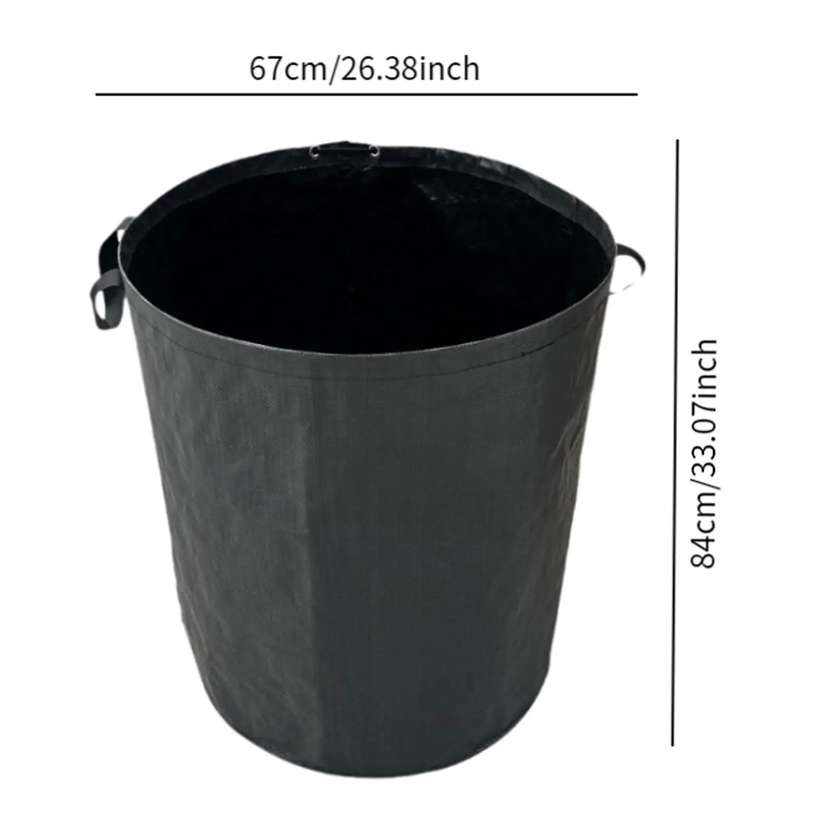 4 قطعة 300L أكياس أوراق الحديقة القابلة لإعادة الاستخدام لحمام السباحة ساحة النفايات القمامة جمع أداة مساعدة دائمة مع مقابض #6