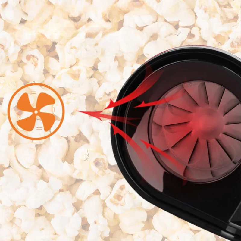 الهواء الساخن صانع الفشار الكهربائية آلة جعل Popcorn-110V خالية من الزيت