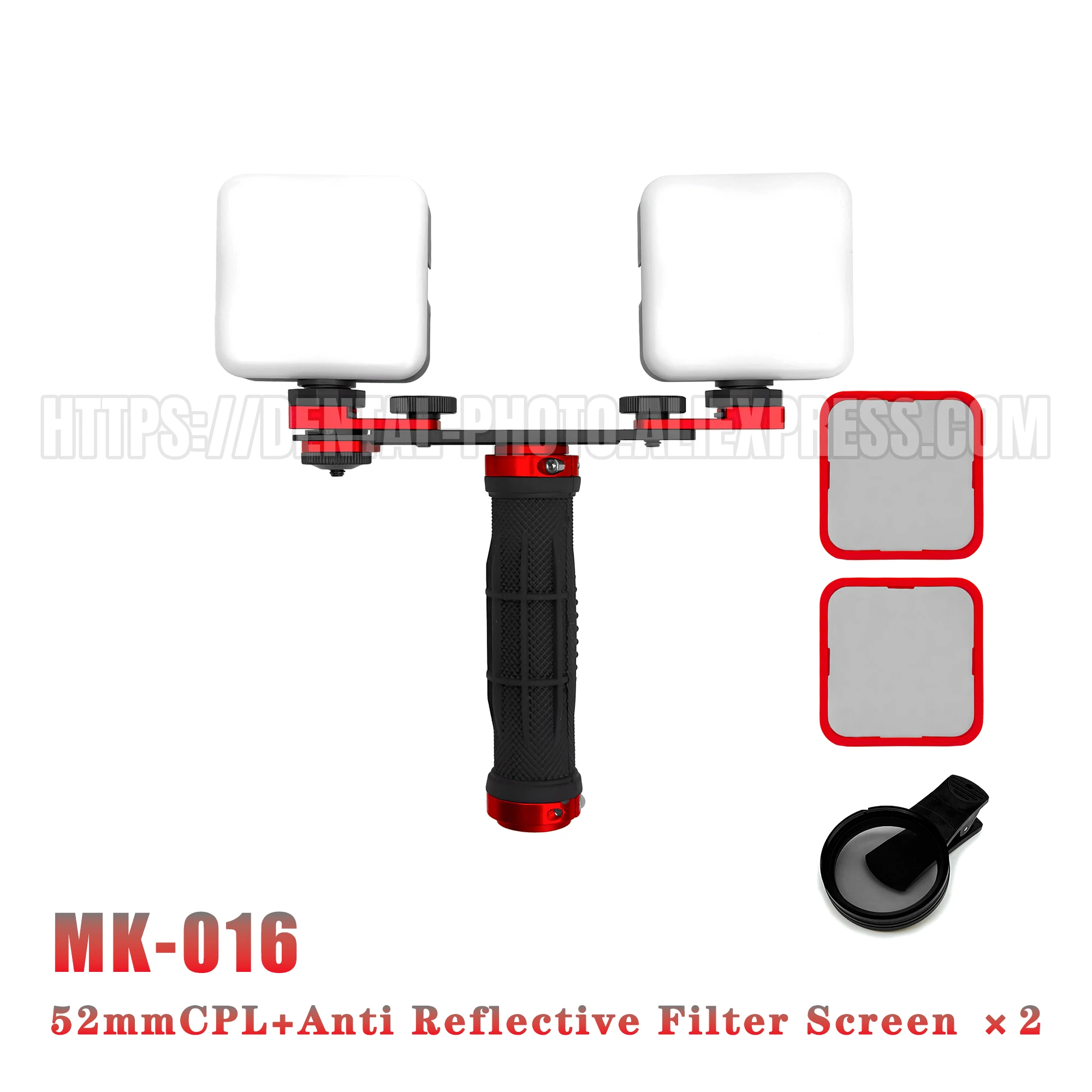 Hera MK-16 Draagbare Telefoon Fotolamp Smartphone LED Vullamp Anti-reflectie, Macro Multifunctionele Lamp voor Mobiele Telefoons