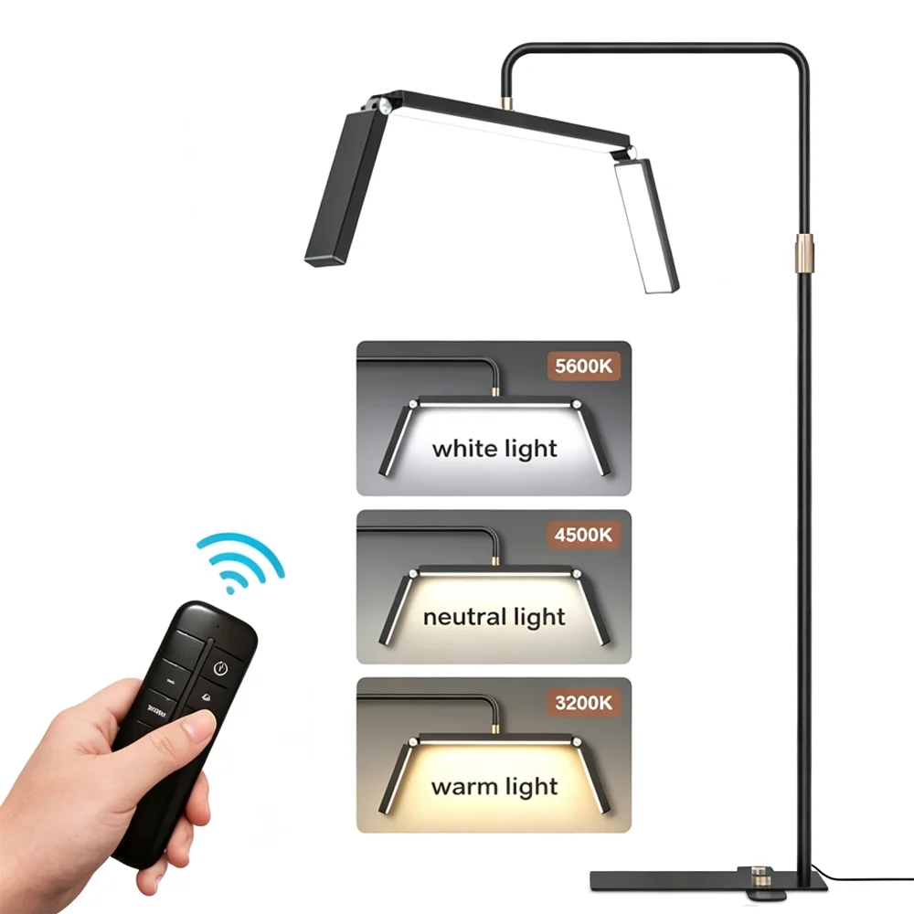 Faltbare, bodenstehende Mondlampe, LED-Bodenleuchte, 40 W, 3200 K–5600 K, Helligkeit einstellbar, mit Stativ für Vlogs auf dem Schreibtisch.