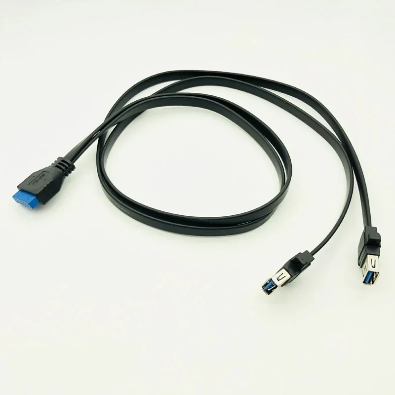 H1111Z Złącze USB 3.0 do montażu panelowego Podwójny port USB 3.0 żeński śrubowy do montażu panelowego na płycie głównej 20-pinowy kabel płaski NOWOŚĆ — zdjęcie produktu 6