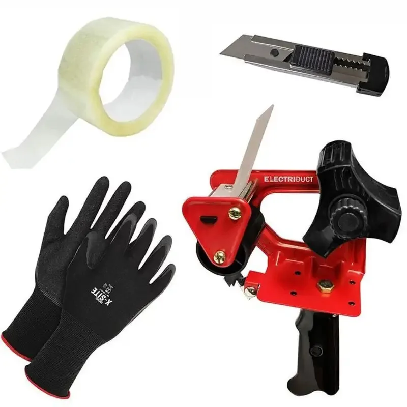 

Scotch 6 Rolls - Tape 2'' x 110 Yard 330FT - Moving Set - Tape, Tape Gun, Knife, Gloves - Shipping Packaging Packing Box Sealing