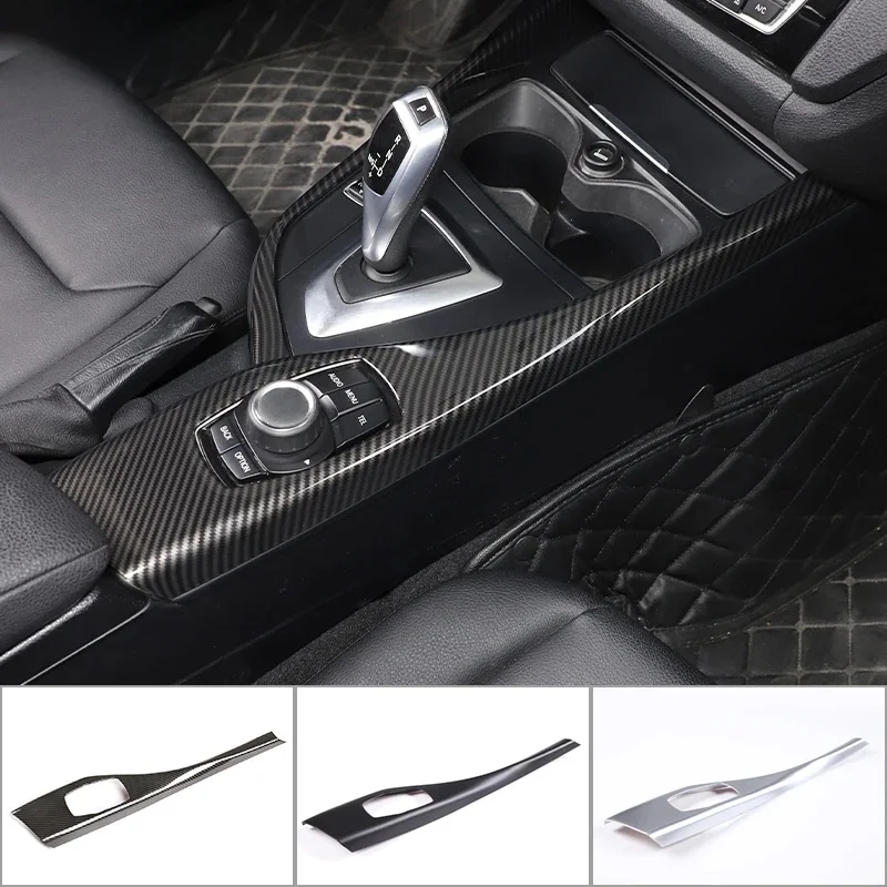 Dla BMW 1 2 serii F20 F21 F22 F23 116I 118I 2012-2019 ABS z włókna węglowego Multimedia przycisk panelowy naklejka na pokrywę akcesoria samochodowe — 2