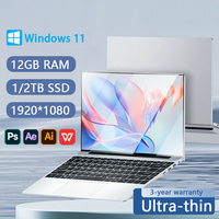 2025 Office Study Laptop Windows 11 Intel N4000 180° Folding Slim Laptop Gamer 12GB RAM 512GB 1TB SSD 1920*1080