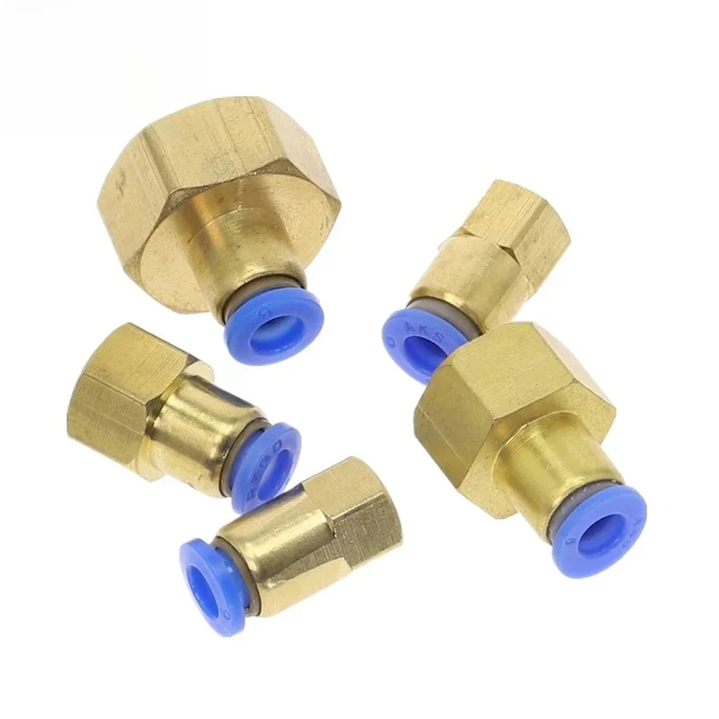 Złączka rurowa powietrza 10mm 12mm 8mm 6mm Rura węża 1/8" 3/8" 1/2" BSP 1/4" Gwint wewnętrzny Mosiężne złącze pneumatyczne Szybkozłączka — zdjęcie 2