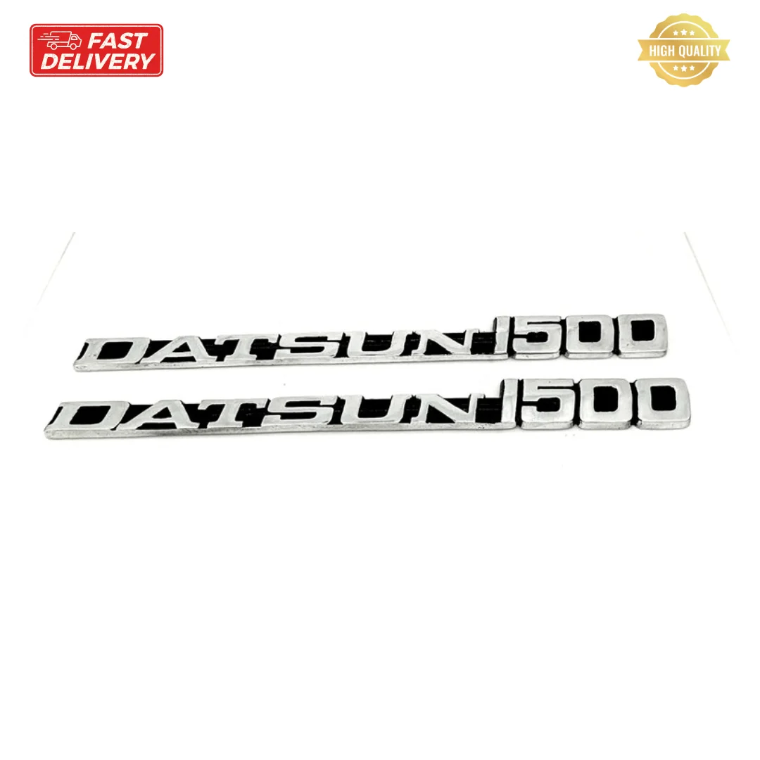 

Datsun 1500 Pickup Truck 2- Piece Fender Badge Emblem In Metal Die Cast