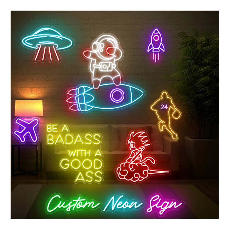 Custom Neon Signs DIY LED Neon Lights Sign Name Gym Business Logo Solan Wed Bar Party Salon DropShipping Outdoor Waterproof