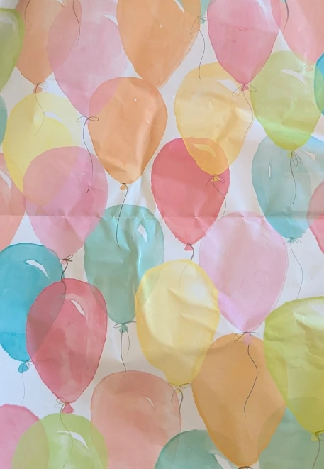 Fold Colorful Wrapping Paper Rainbow Balloon Matte Aluminum Gradient gift paper Christmas Wedding gift wrapping paper 50*70cm photo review