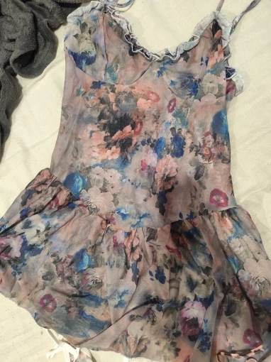 Ordinary nightgown Strap tight and comfortable high-end pure floral dress sexy tоy xxl Sleepwear for sleeping Pajamas dress xxx photo review