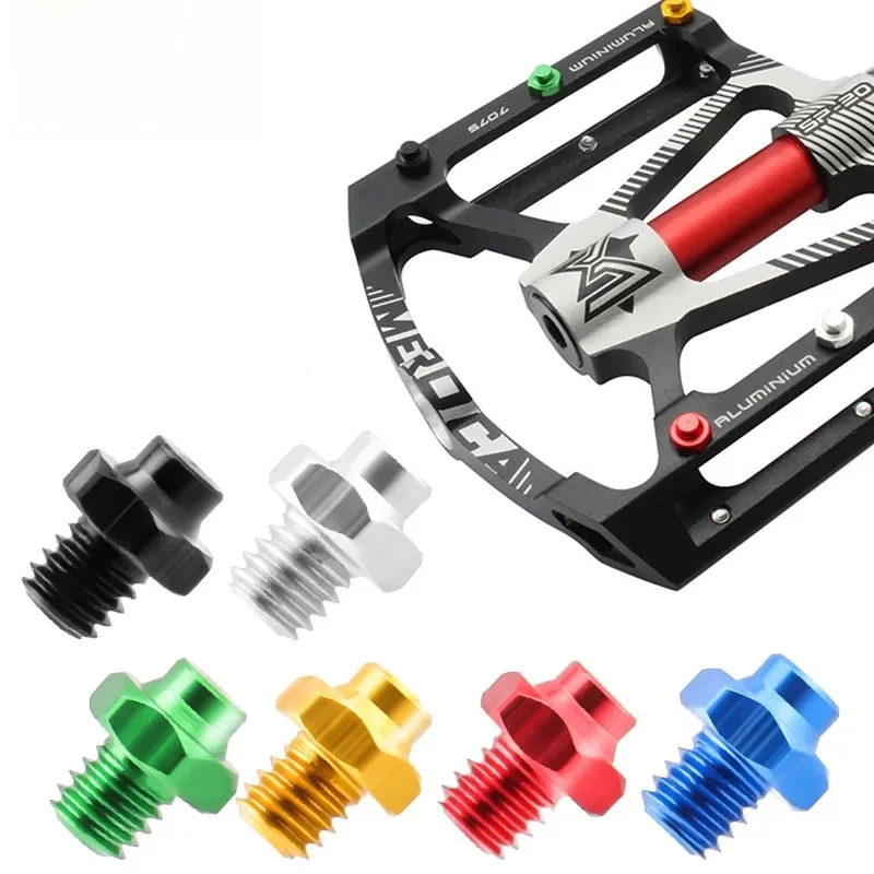 AliExpress MUQZI 10pcs Pedal Bolts M4 Pedal Screws Stainless steel Aluminum Alloy Anti-skid Pedal Pin MTB Pedal Grip Pins Bike Parts