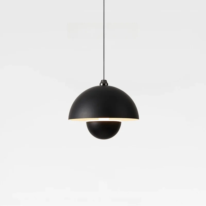 Danemark Designer Semicirculaire Bouton De Fleur Lampe Suspendue pour Cuisine Salon Île Fer Intérieur Décor À La Maison LED Luminaires D'éclairage