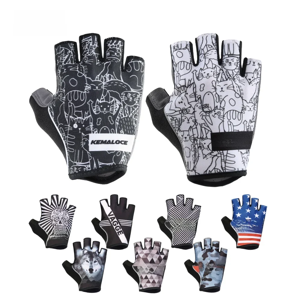 AliExpress KEMALOCE Cycling Gloves Men Women Road Racing Half Finger Summer Mittens Non-Slip Reflective Outdoor Sport Adult MTB Bike Glove
