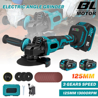 1000W 125mm Electric Brushless Angle Grinder 3Gears Woodworking Polisher Cutter Machine Power Tools For Makita 18V Battery
