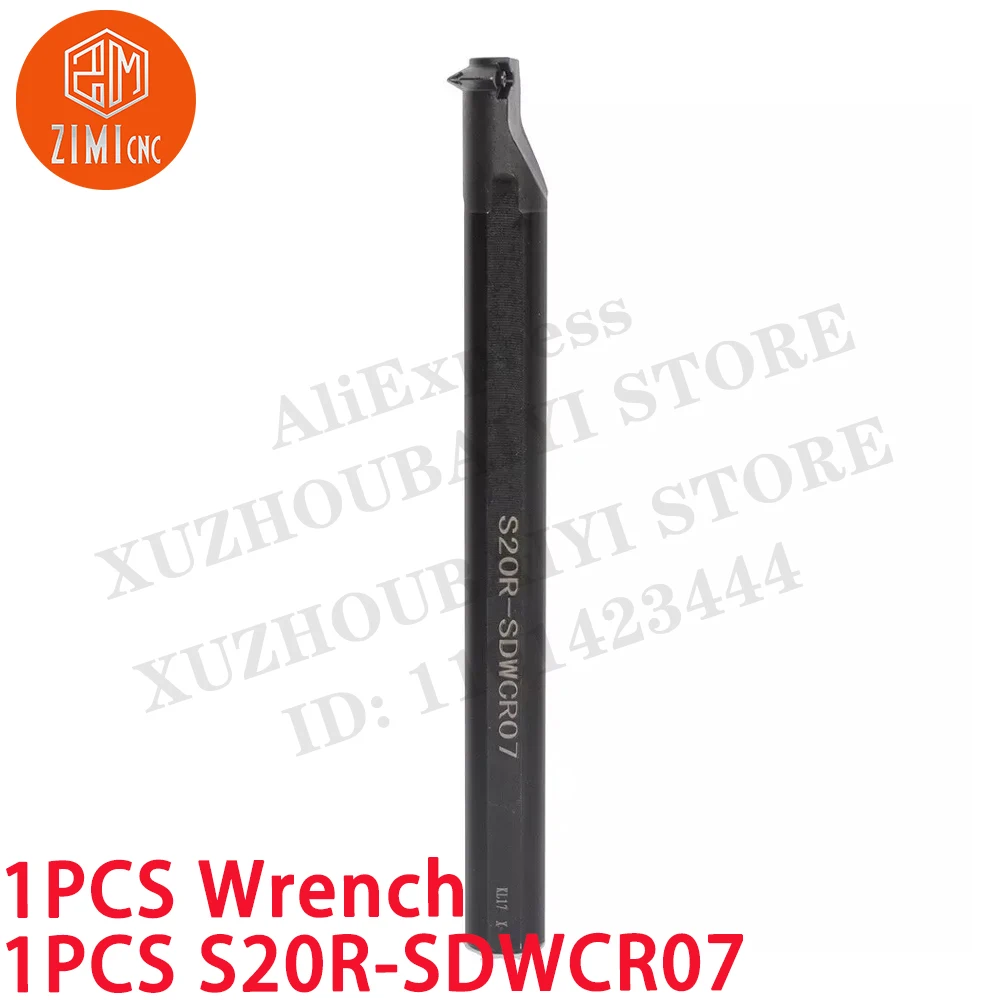 1PC S20R-SDWCR07 20*200mm lathe turning Tool Holder boring bar for DCMT07 Carbide Insert metal lathe CNC mechanical cutting tool