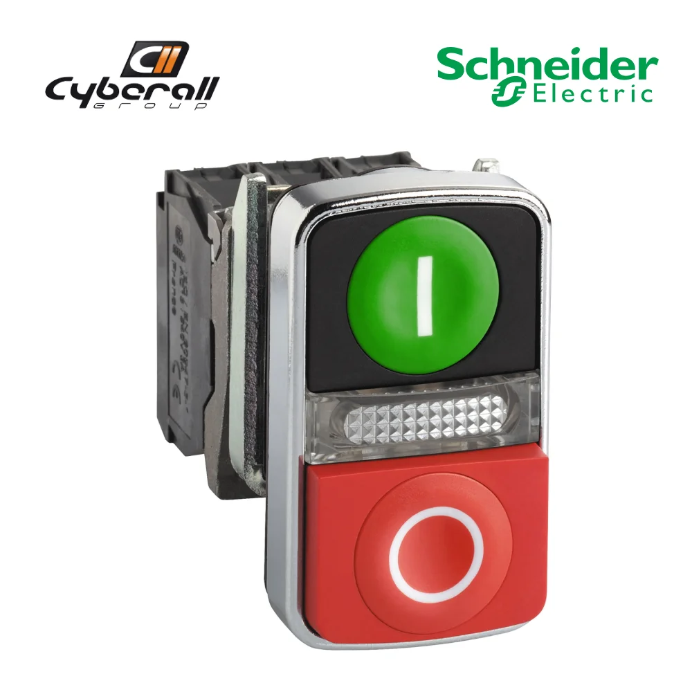 Schneider Electric-Cyberall-dual illuminated emergency stop LED pushbutton with green and red key