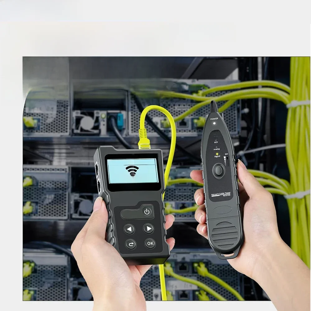 Noyafa NF-8209 Network Cable Tester Ethernet Cable Tracker Poe Checker LCD Display Measure Length Wiremap Tester Network Tools