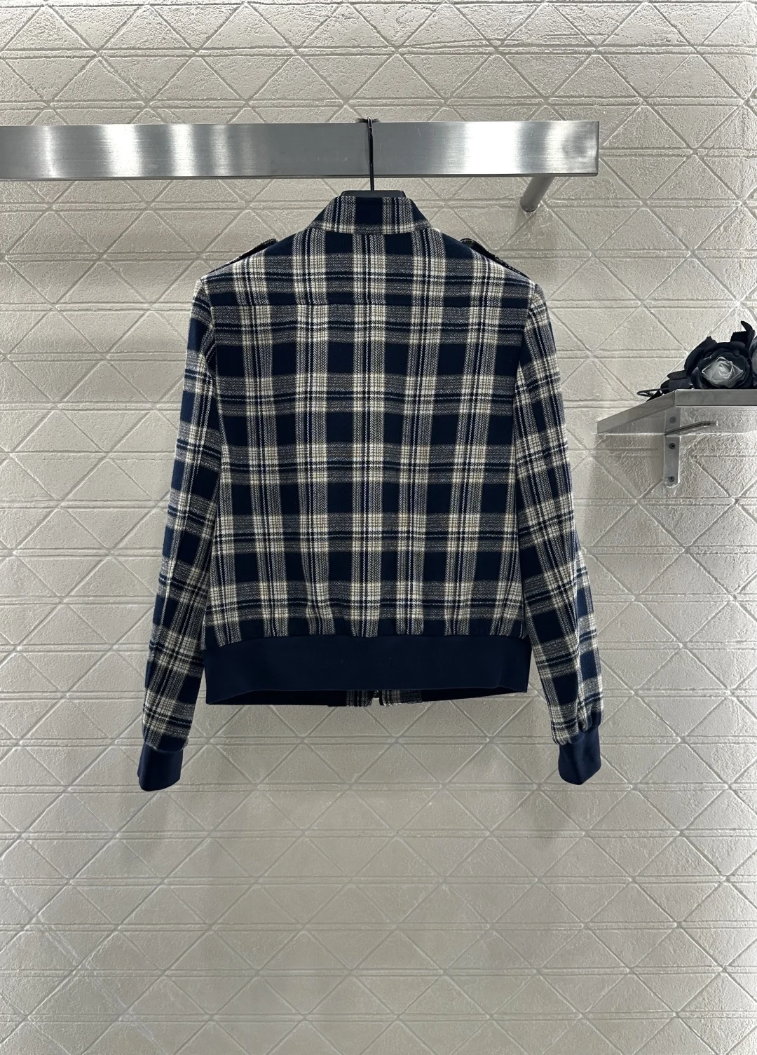 

2025 Early Autumn Fashion Women's Jacket Cotton Pocket Twill Colorblock Check Fashionable Jacket Women's Jacket