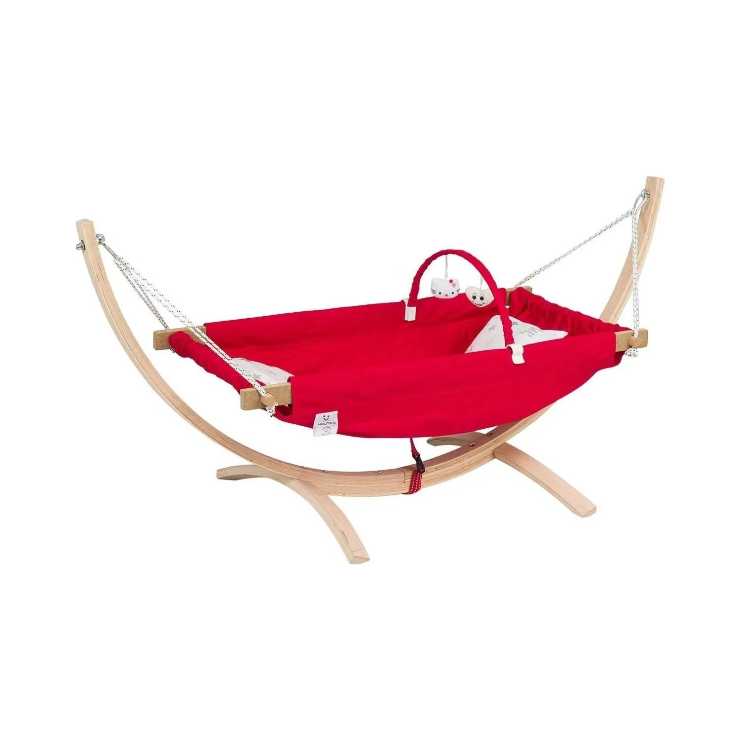 Hamac en bois de hêtre naturel pour bébé, lit-balançoire pour nouveau-né, lit lit Bedigny, support en bois, jeu de gymnastique, Turquie