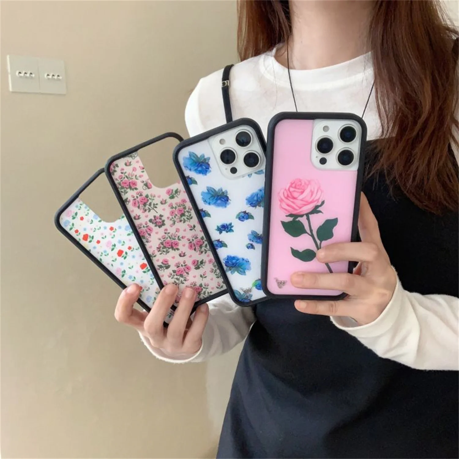 

Wildflower new 3D Moonlight Rose phone case iPhone 16 15 14 13 12 Pro Max Plus 16pro 15pro WF Floral fashion cute cartoon cover