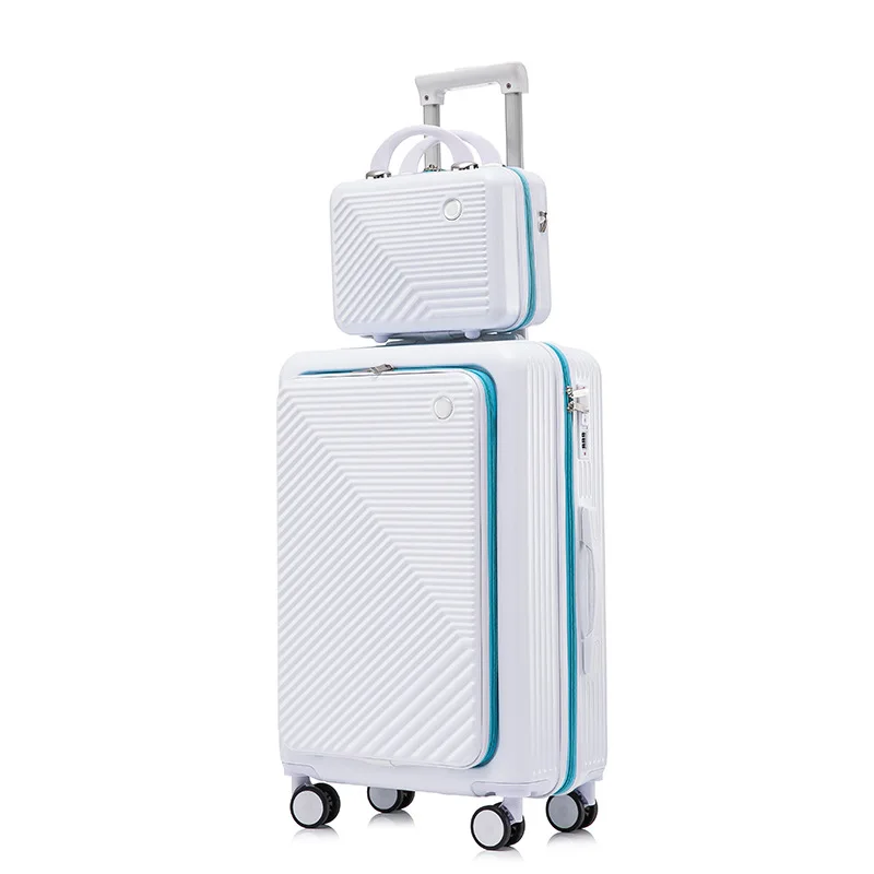 Valise de voyage pour ordinateur portable 14 "20" 24 ", ensemble de 2 pièces sur chariot à roulettes, sacoche à épaule, sac cosmétique, livraison gratuite