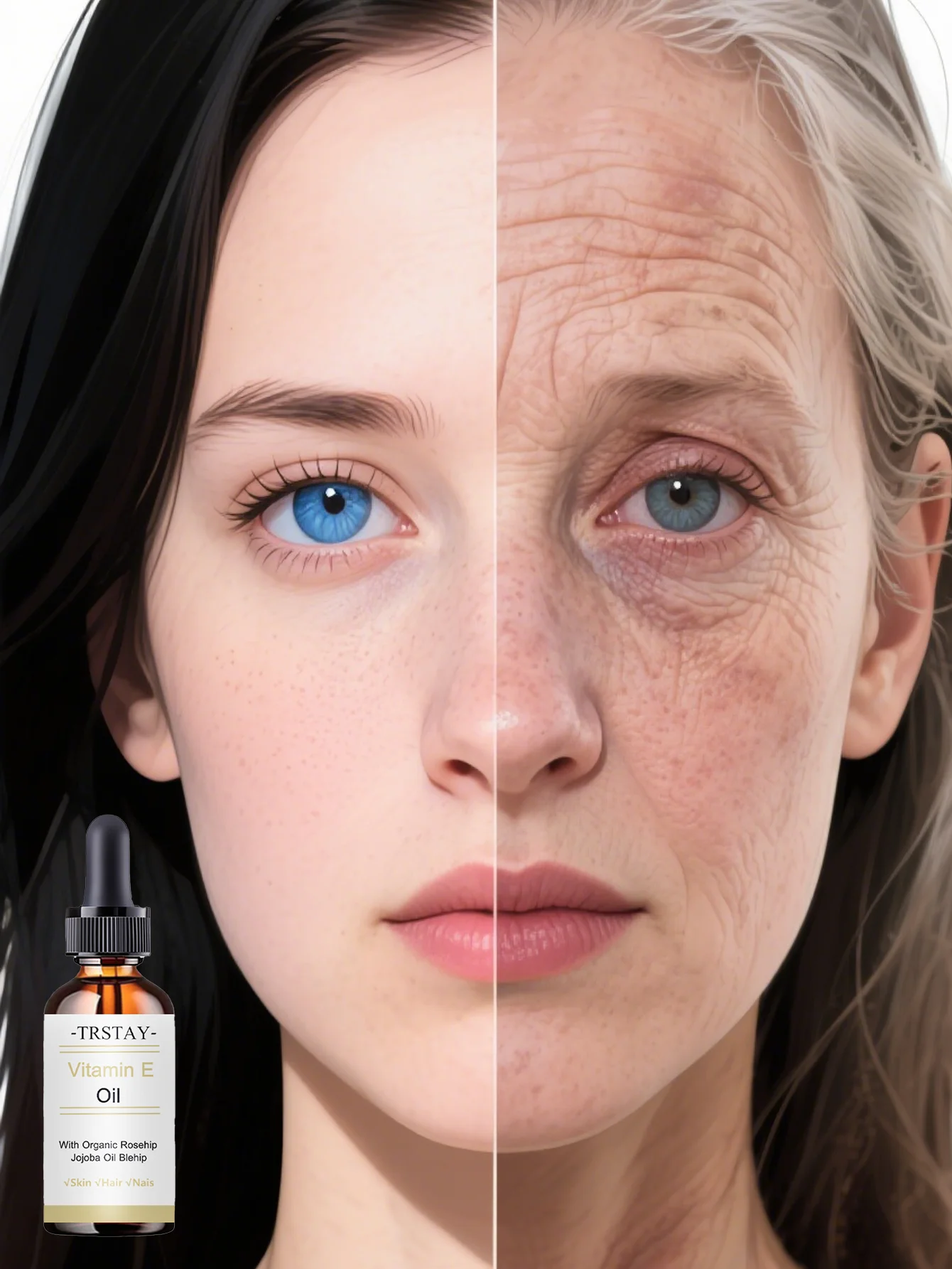 Vitamin E Facial Oil for Hydrating and Brightening All Skin Types with Deep Moisturizing and Nourishing Properties to Enhance Sk - Image 2