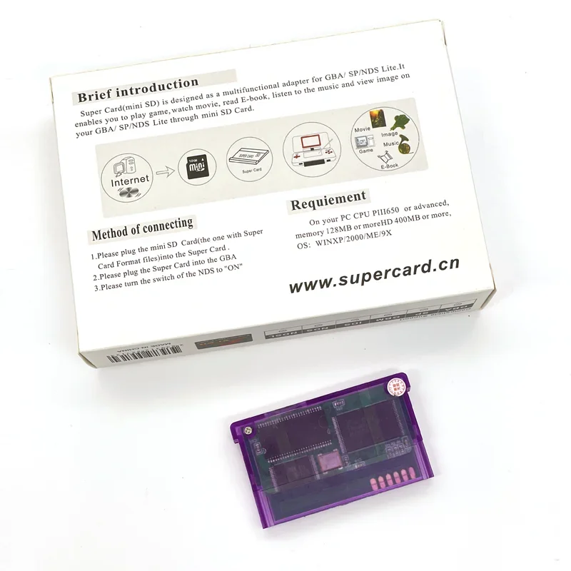 Supercard Card Mini SD Card Adapter  For GameBoy Color ADVANCE GB GBA SP GBM IDS NDS NDSL GBA SP Burning Card Game Cartridge