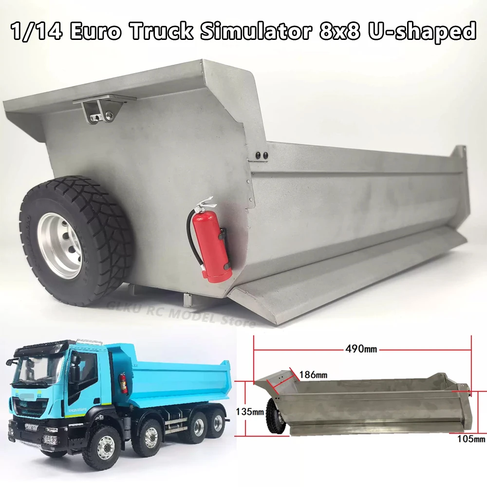 MD Model Orca U-Dipper Supports Front-Mounted Cylinder Lift For Tamiya 1/14 8X8 Dump Truck or DIY Parts